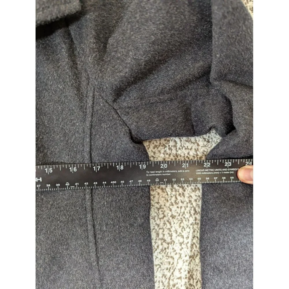 Pendleton Women's Water Resistant Cascade Wool Campbell Pea Coat Charcoal Size S